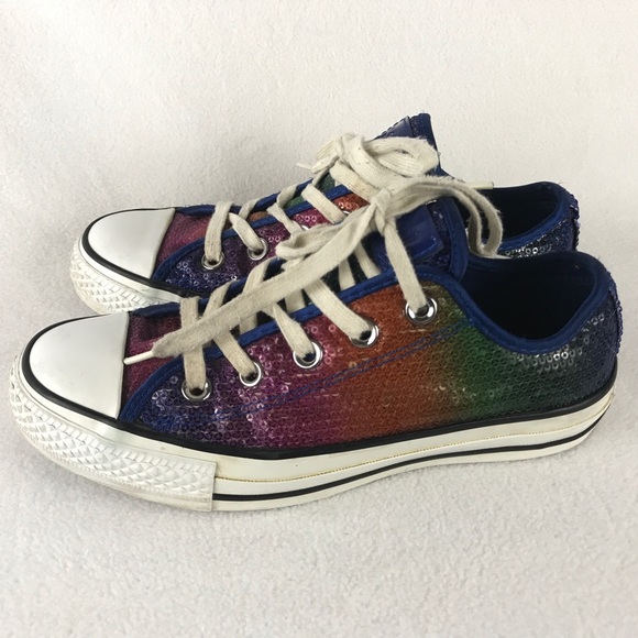 rainbow sequin converse